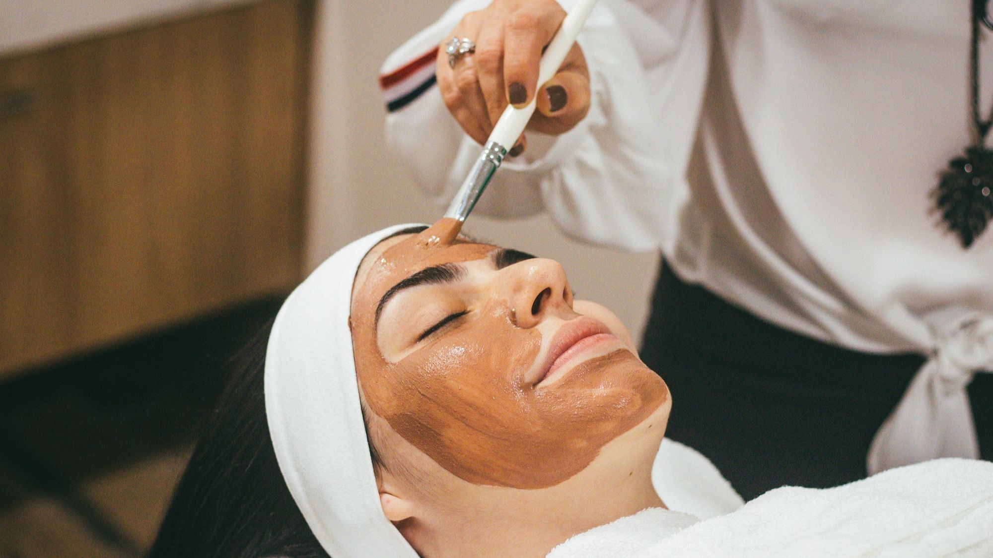 Esthetician at work